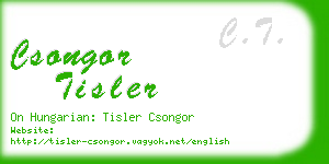 csongor tisler business card